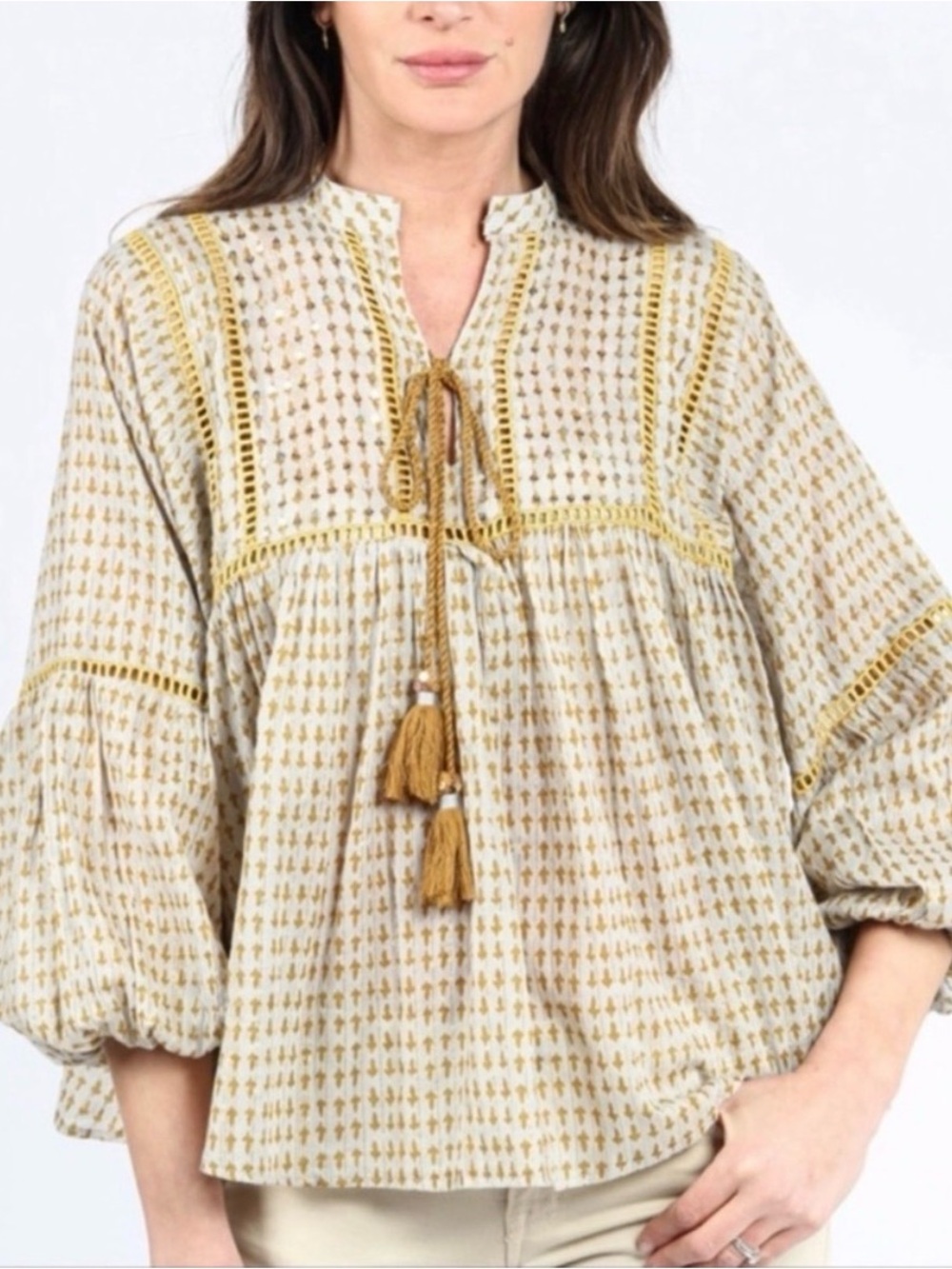 Anthropologie Barok peasant blouse, size M/L